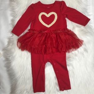 Cat & Jack 6-9  Bodysuits months color red